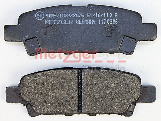 METZGER 1170306 Bremsbelagsatz, Scheibenbremse